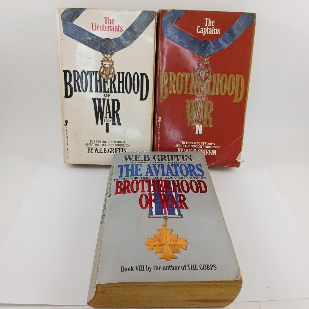 W.E.B. Griffin Military Spy Books PB Brotherhood of War Series Lot of 3 Vintage